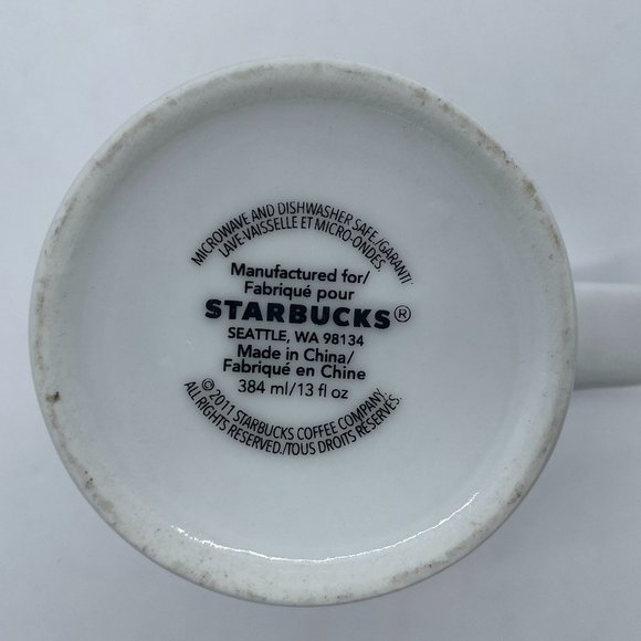 Starbucks 2011 Christmas Holiday Reindeer Coffee Mug 13 fl oz - Picture 3 of 4